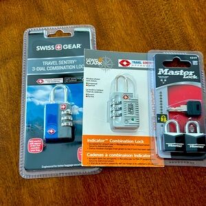 Three (3) TSA luggage Locks NWT